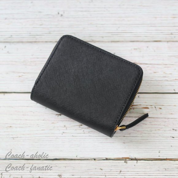 NWT Tory Burch Emerson Saffiano Leather Mini Wallet in Black - Picture 5 of 10